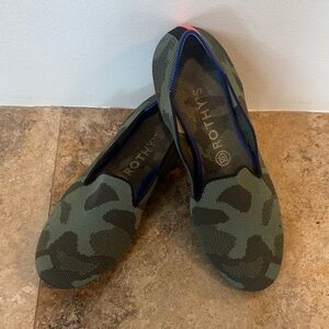 Rothy's Green Camouflage Loafers